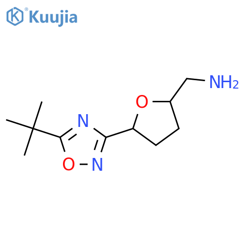 [5-(5-Tert-butyl-1,2,4-oxadiazol-3-yl)oxolan-2-yl]methanamine structure
