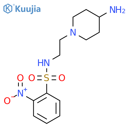 N-[2-(4-aminopiperidin-1-yl)ethyl]-2-nitrobenzene-1-sulfonamide structure