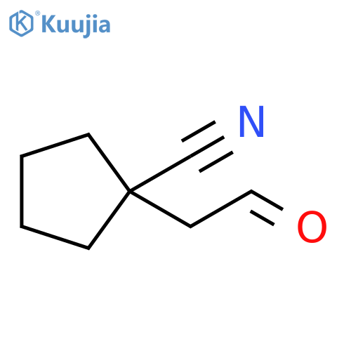 1-(2-oxoethyl)cyclopentane-1-carbonitrile structure