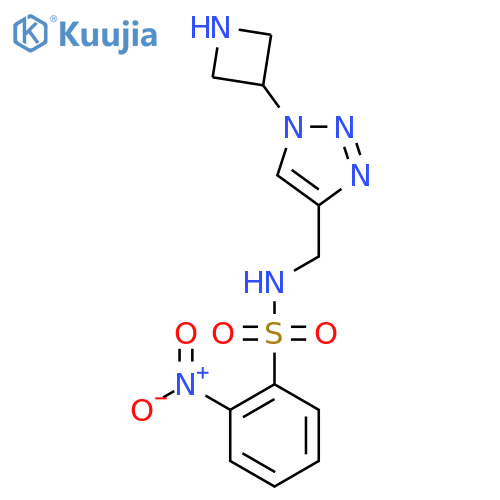 N-{[1-(azetidin-3-yl)-1H-1,2,3-triazol-4-yl]methyl}-2-nitrobenzene-1-sulfonamide structure