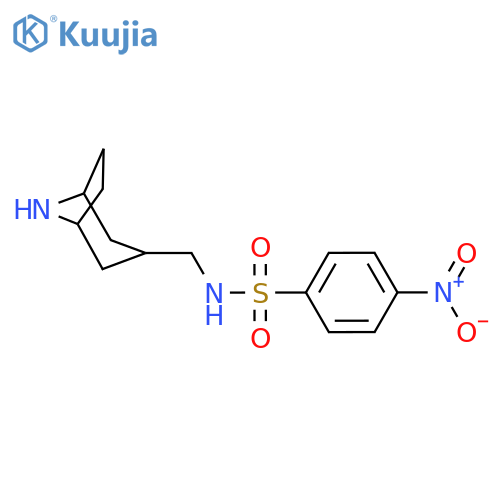 N-({8-azabicyclo[3.2.1]octan-3-yl}methyl)-4-nitrobenzene-1-sulfonamide structure
