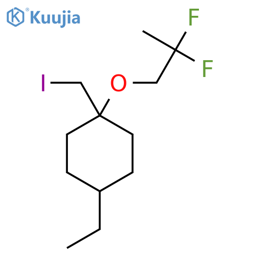 1-(2,2-difluoropropoxy)-4-ethyl-1-(iodomethyl)cyclohexane structure