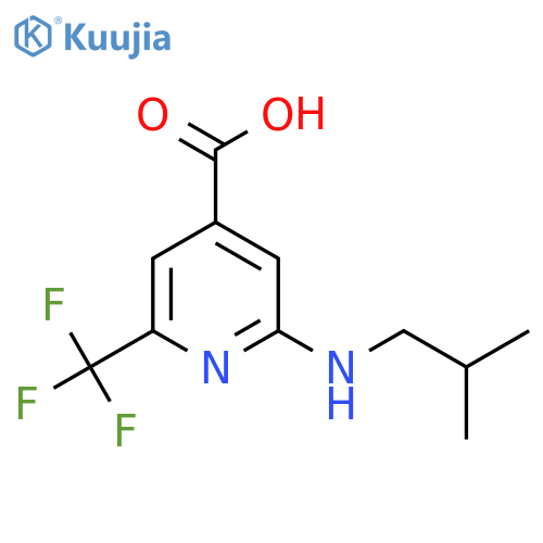 2-(2-methylpropyl)amino-6-(trifluoromethyl)pyridine-4-carboxylic acid structure