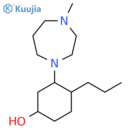 3-(4-Methyl-1,4-diazepan-1-yl)-4-propylcyclohexan-1-ol structure