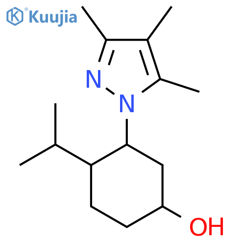 4-(propan-2-yl)-3-(trimethyl-1H-pyrazol-1-yl)cyclohexan-1-ol structure