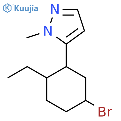 5-(5-bromo-2-ethylcyclohexyl)-1-methyl-1H-pyrazole structure