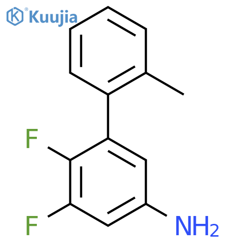 3,4-difluoro-5-(2-methylphenyl)aniline structure