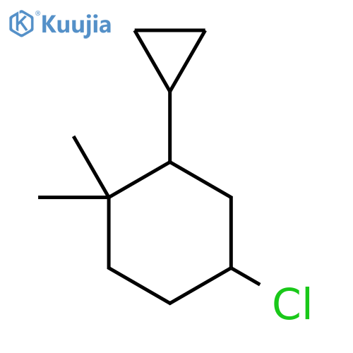 4-Chloro-2-cyclopropyl-1,1-dimethylcyclohexane structure