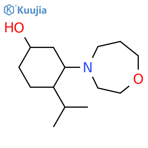 3-(1,4-Oxazepan-4-yl)-4-(propan-2-yl)cyclohexan-1-ol structure