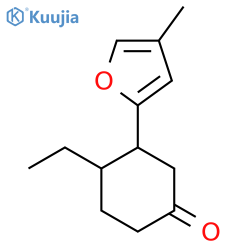 4-Ethyl-3-(4-methylfuran-2-yl)cyclohexan-1-one structure