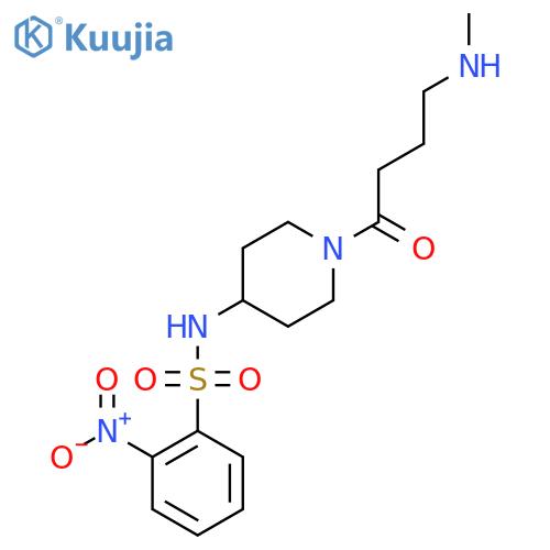N-{1-[4-(methylamino)butanoyl]piperidin-4-yl}-2-nitrobenzene-1-sulfonamide structure