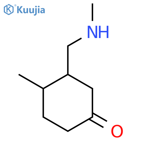 4-Methyl-3-[(methylamino)methyl]cyclohexan-1-one structure