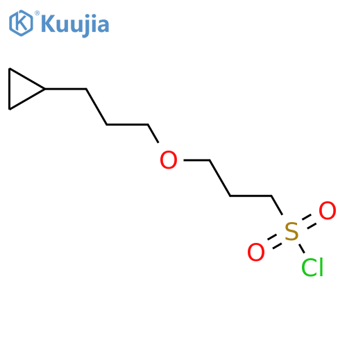3-(3-cyclopropylpropoxy)propane-1-sulfonyl chloride structure