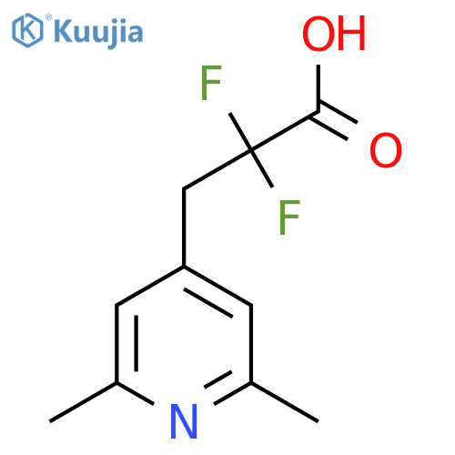3-(2,6-dimethylpyridin-4-yl)-2,2-difluoropropanoic acid structure