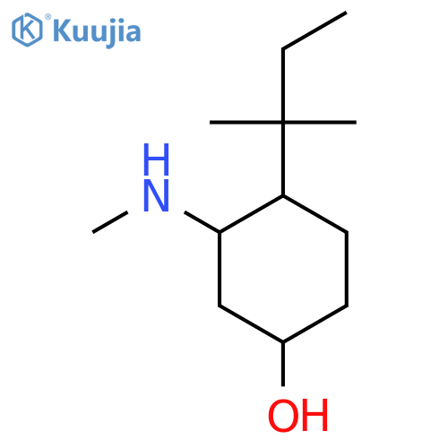 3-(Methylamino)-4-(2-methylbutan-2-yl)cyclohexan-1-ol structure