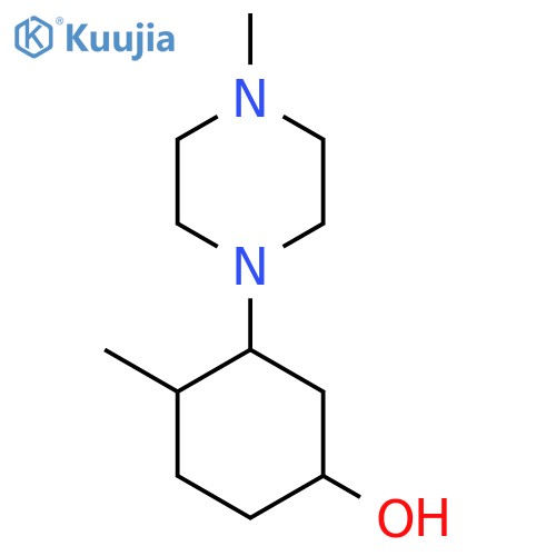 4-Methyl-3-(4-methylpiperazin-1-yl)cyclohexan-1-ol structure