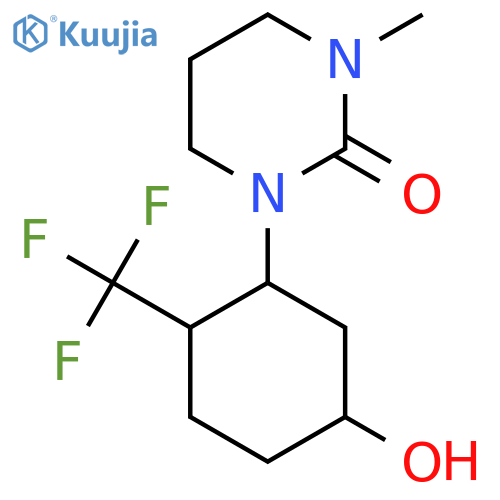 1-[5-Hydroxy-2-(trifluoromethyl)cyclohexyl]-3-methyl-1,3-diazinan-2-one structure