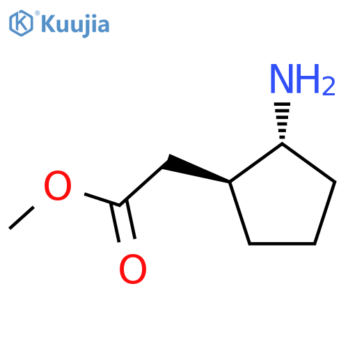 rac-methyl 2-(1R,2S)-2-aminocyclopentylacetate structure
