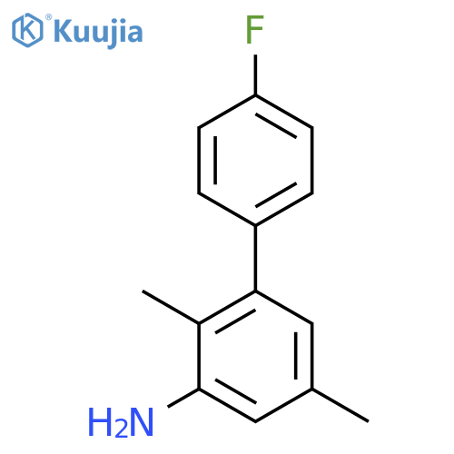 3-(4-fluorophenyl)-2,5-dimethylaniline structure