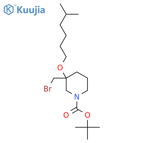 tert-butyl 3-(bromomethyl)-3-(5-methylhexyl)oxypiperidine-1-carboxylate structure