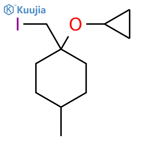 1-cyclopropoxy-1-(iodomethyl)-4-methylcyclohexane structure