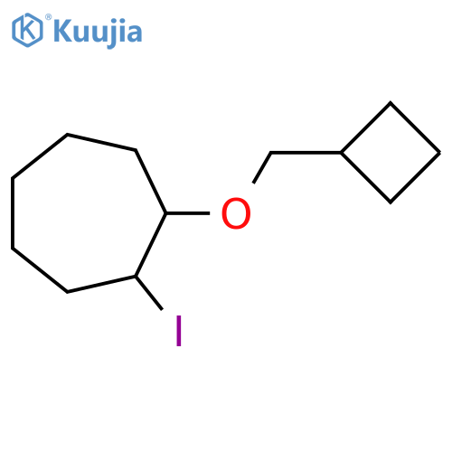 1-(Cyclobutylmethoxy)-2-iodocycloheptane structure