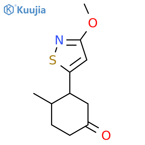 3-(3-Methoxy-1,2-thiazol-5-yl)-4-methylcyclohexan-1-one structure