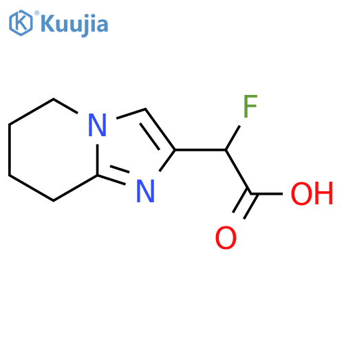 2-fluoro-2-{5H,6H,7H,8H-imidazo1,2-apyridin-2-yl}acetic acid structure