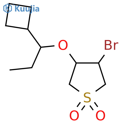 3-Bromo-4-(1-cyclobutylpropoxy)-1lambda6-thiolane-1,1-dione structure