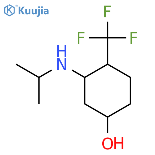 3-[(Propan-2-yl)amino]-4-(trifluoromethyl)cyclohexan-1-ol structure