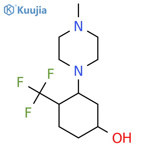 3-(4-Methylpiperazin-1-yl)-4-(trifluoromethyl)cyclohexan-1-ol structure