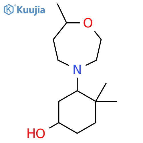 4,4-Dimethyl-3-(7-methyl-1,4-oxazepan-4-yl)cyclohexan-1-ol structure