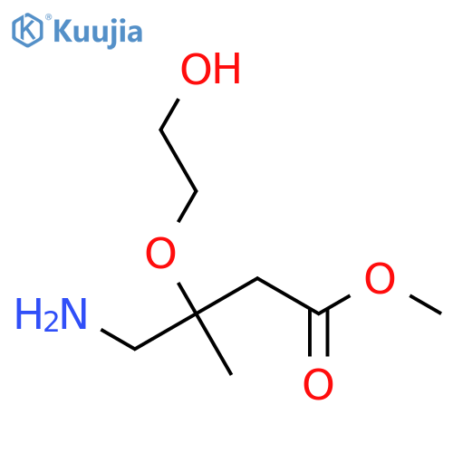 methyl 4-amino-3-(2-hydroxyethoxy)-3-methylbutanoate structure