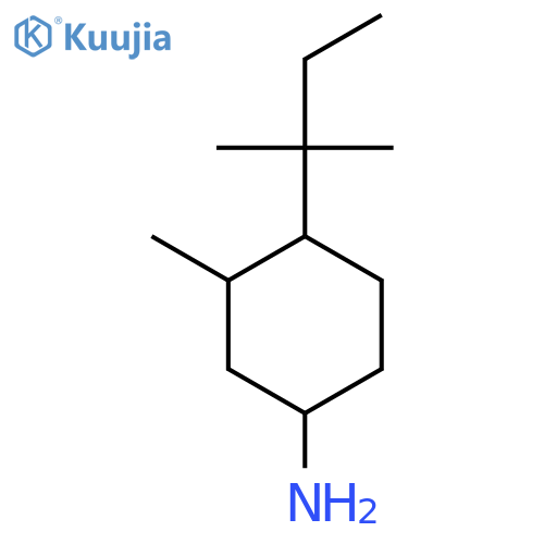 3-Methyl-4-(2-methylbutan-2-yl)cyclohexan-1-amine structure