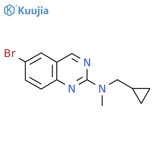 6-bromo-N-(cyclopropylmethyl)-N-methylquinazolin-2-amine structure