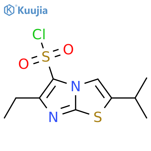 6-ethyl-2-(propan-2-yl)imidazo2,1-b1,3thiazole-5-sulfonyl chloride structure