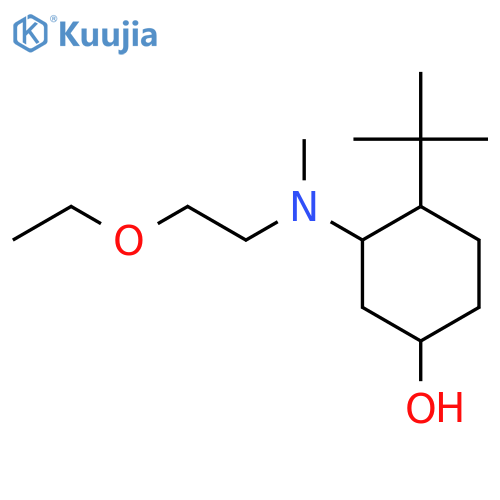 4-Tert-butyl-3-[(2-ethoxyethyl)(methyl)amino]cyclohexan-1-ol structure