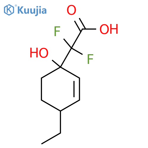 2-(4-Ethyl-1-hydroxycyclohex-2-en-1-yl)-2,2-difluoroacetic acid structure