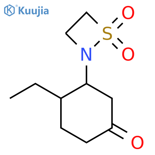 2-(2-Ethyl-5-oxocyclohexyl)-1lambda6,2-thiazetidine-1,1-dione structure