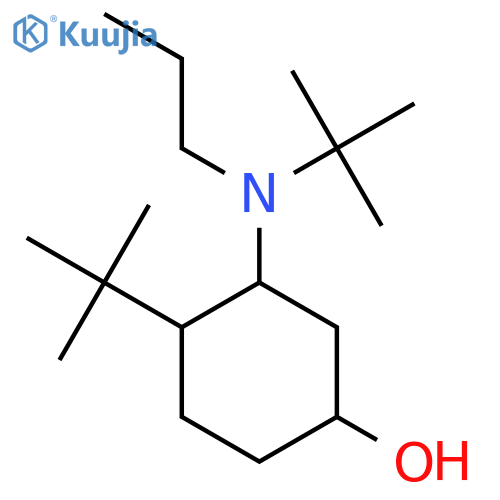 4-Tert-butyl-3-[tert-butyl(propyl)amino]cyclohexan-1-ol structure