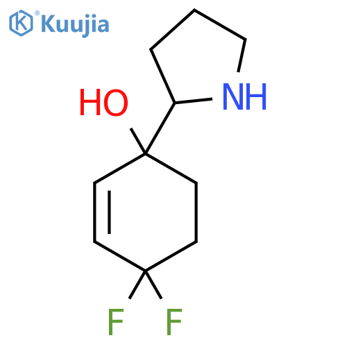 4,4-Difluoro-1-(pyrrolidin-2-yl)cyclohex-2-en-1-ol structure