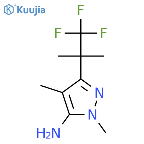 1,4-dimethyl-3-(1,1,1-trifluoro-2-methylpropan-2-yl)-1H-pyrazol-5-amine structure