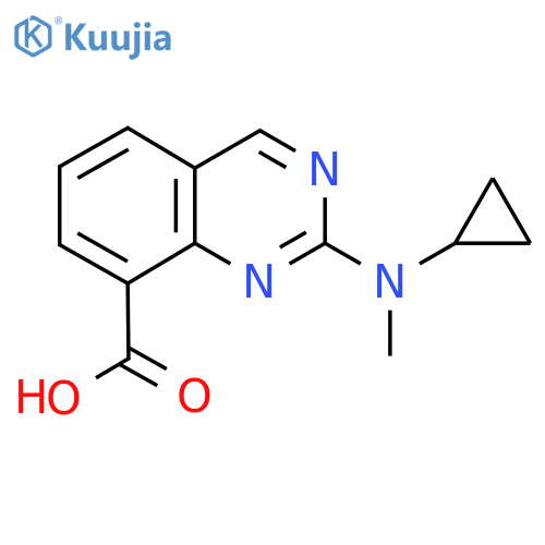 2-[Cyclopropyl(methyl)amino]quinazoline-8-carboxylic acid structure