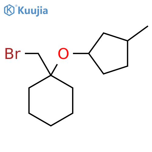 1-(bromomethyl)-1-(3-methylcyclopentyl)oxycyclohexane structure