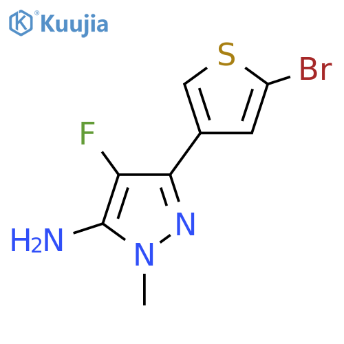 3-(5-bromothiophen-3-yl)-4-fluoro-1-methyl-1H-pyrazol-5-amine structure