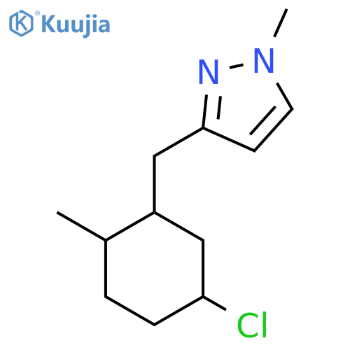 3-[(5-chloro-2-methylcyclohexyl)methyl]-1-methyl-1H-pyrazole structure