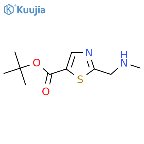 tert-butyl 2-(methylamino)methyl-1,3-thiazole-5-carboxylate structure