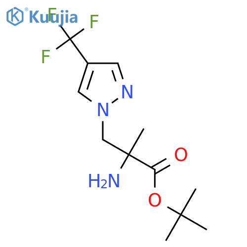 tert-butyl 2-amino-2-methyl-3-4-(trifluoromethyl)-1H-pyrazol-1-ylpropanoate structure