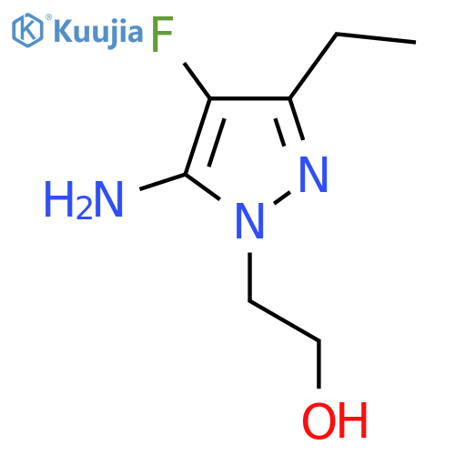 2-(5-amino-3-ethyl-4-fluoro-1H-pyrazol-1-yl)ethan-1-ol structure