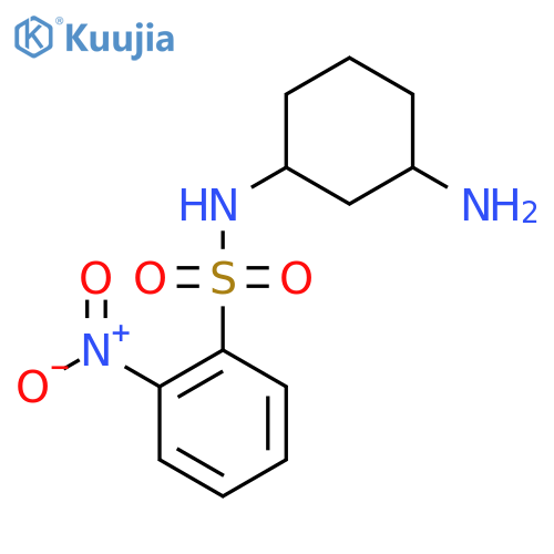 N-(3-aminocyclohexyl)-2-nitrobenzene-1-sulfonamide structure